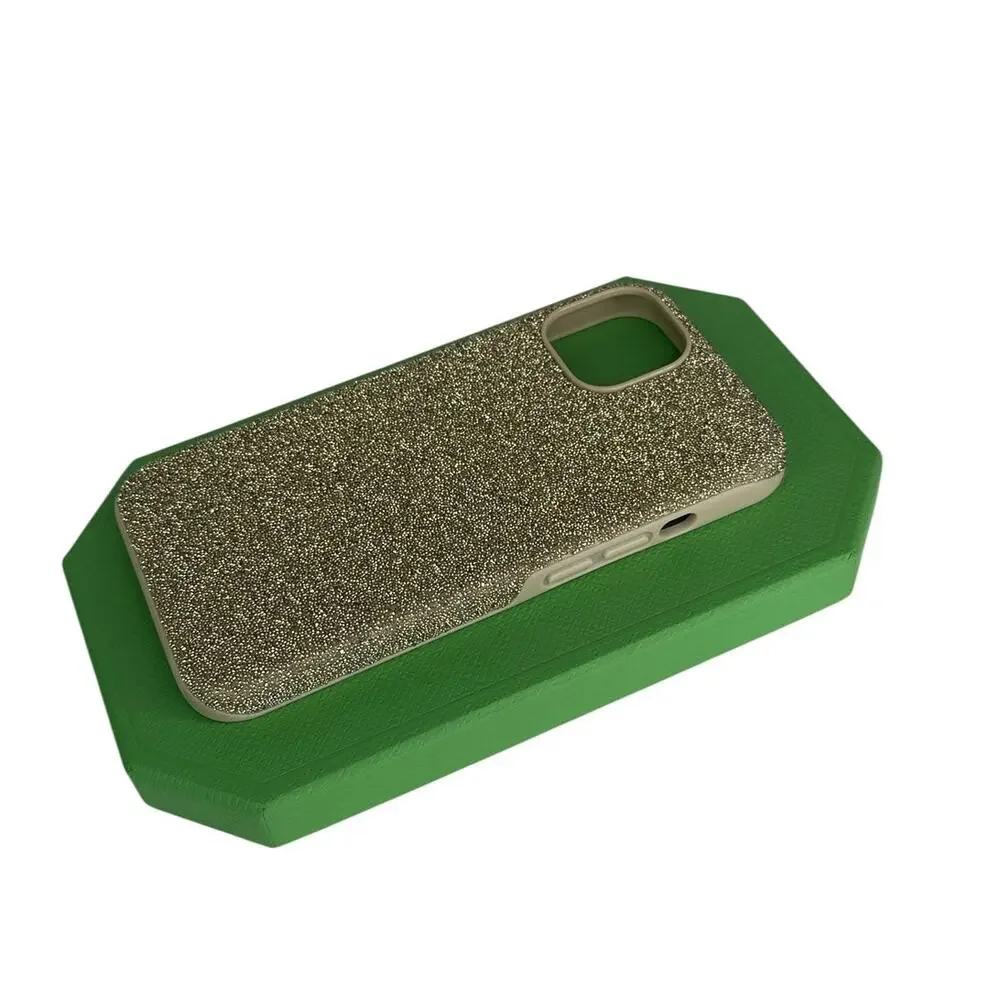 Swarovski High smartphone case iPhone 14, Gold tone